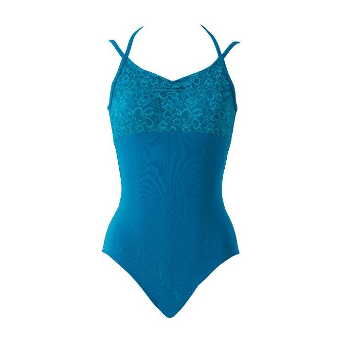 衿あきの広いトップスとのコーデも楽しめるネックラインの美しさを引き立てるホルターストラップレオタード