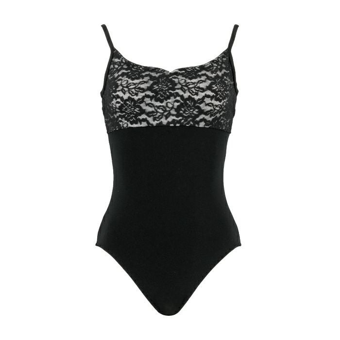 レース×クロスが引き締まったバックスタイルを演出するレオタード