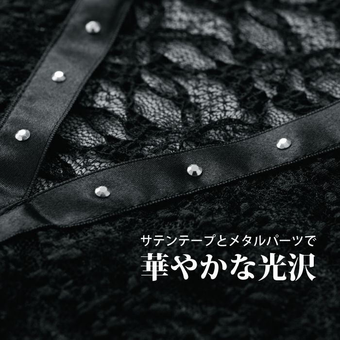 小花柄がキュートなストレッチレースのトップス