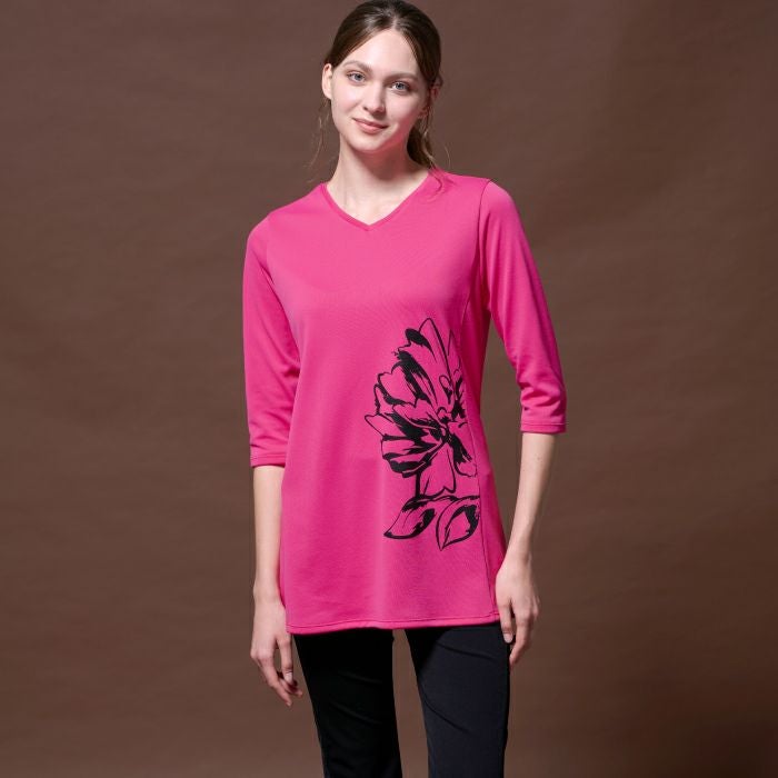 身体のラインを拾わない肉厚なチュニック